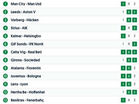 Europatipset spelförslag, tips, spelsystem och spelguide .